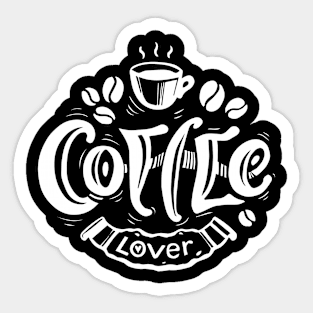 Coffee Lover (white version) Sticker